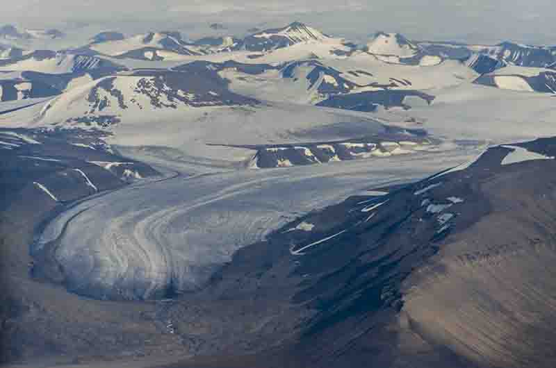 166 - Noruega - islas Svalbard - isla de Spitsbergen - imagen aerea